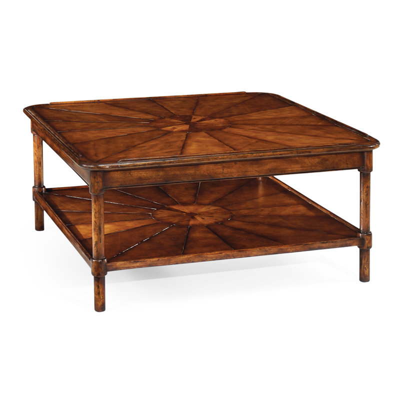 Jonathan Charles Fine Furniture Square Rustic Walnut Coffee Table Wayfair